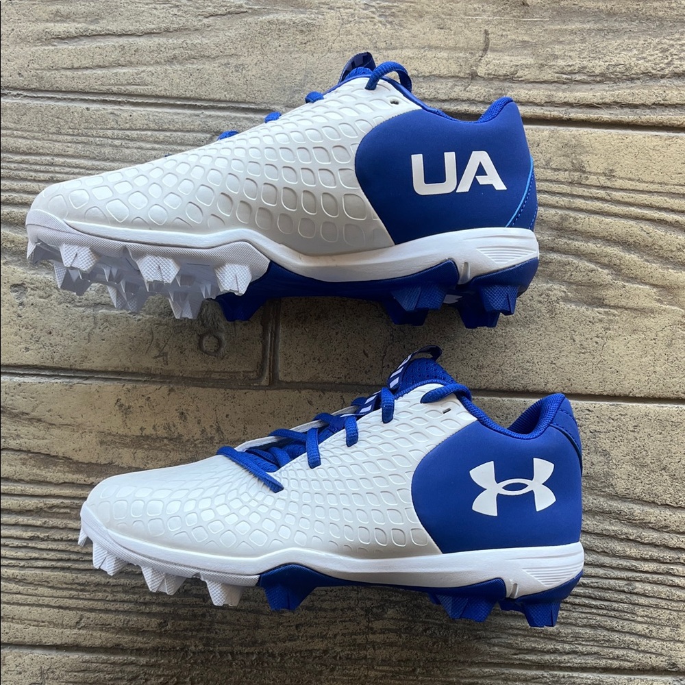 Under Armour Blue and White Cleats